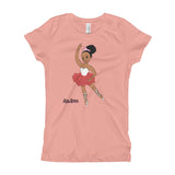 Nyasha Girls peach short Sleeve Ballerina tshirt